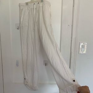 Anthropologie White Lightweight Pants